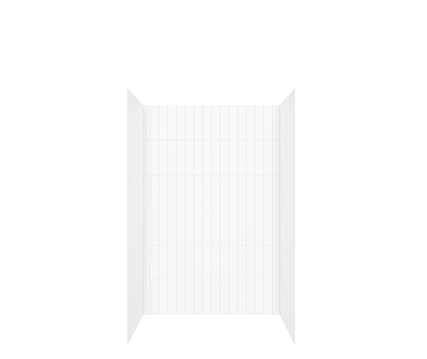 Versaline 48 in. Alcove Wall Kit - Vertical in White - Plumbing Market
