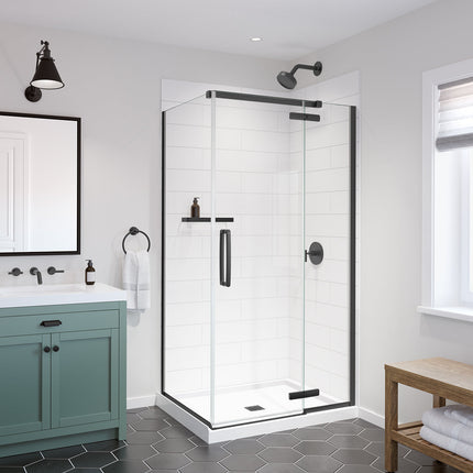 Denso 42 in. Solid Surface Glue up Two-Piece Wall Kit in White - Plumbing Market