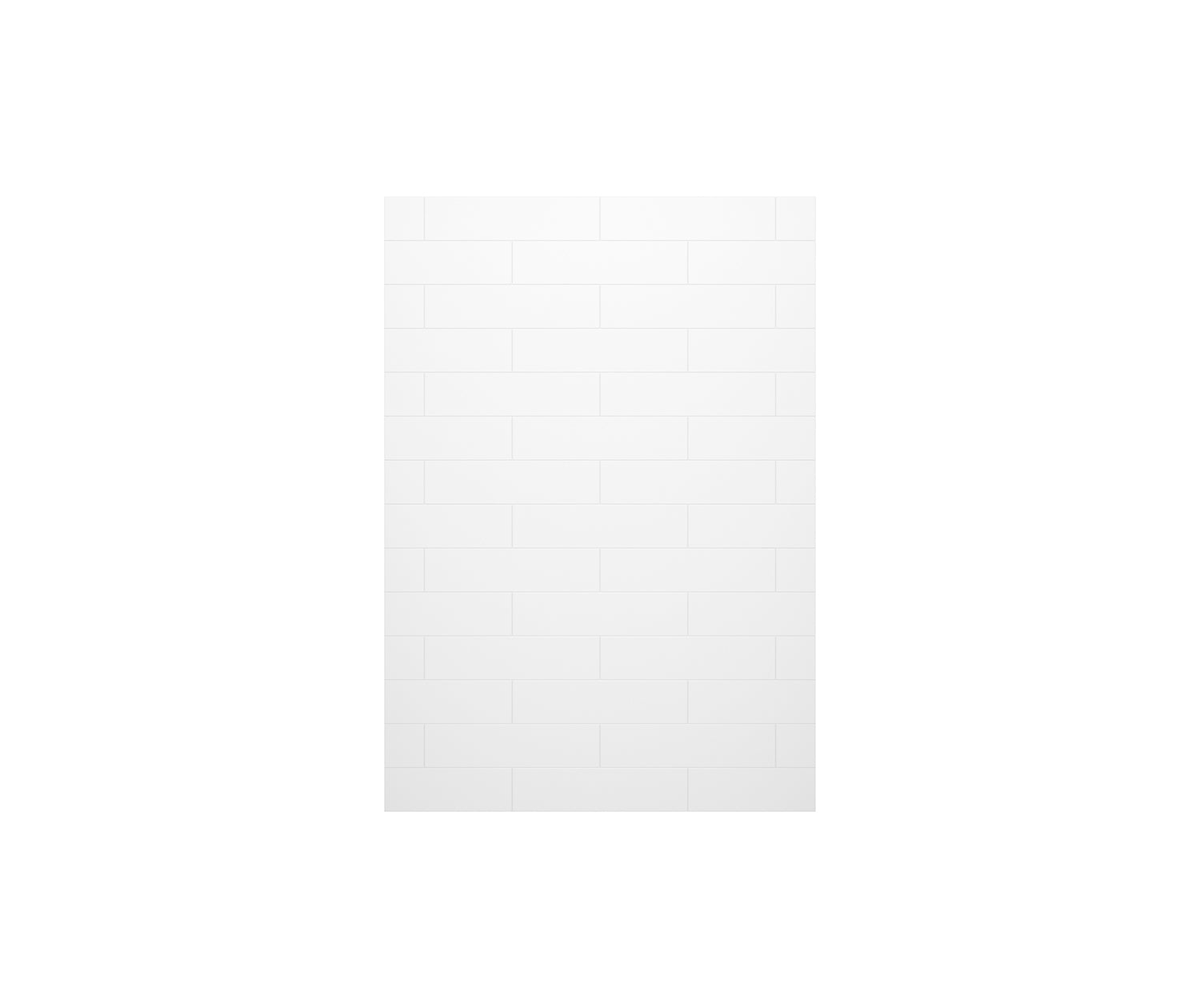 Denso 62 in. Solid Surface Glue up Back Wall in White - Plumbing Market