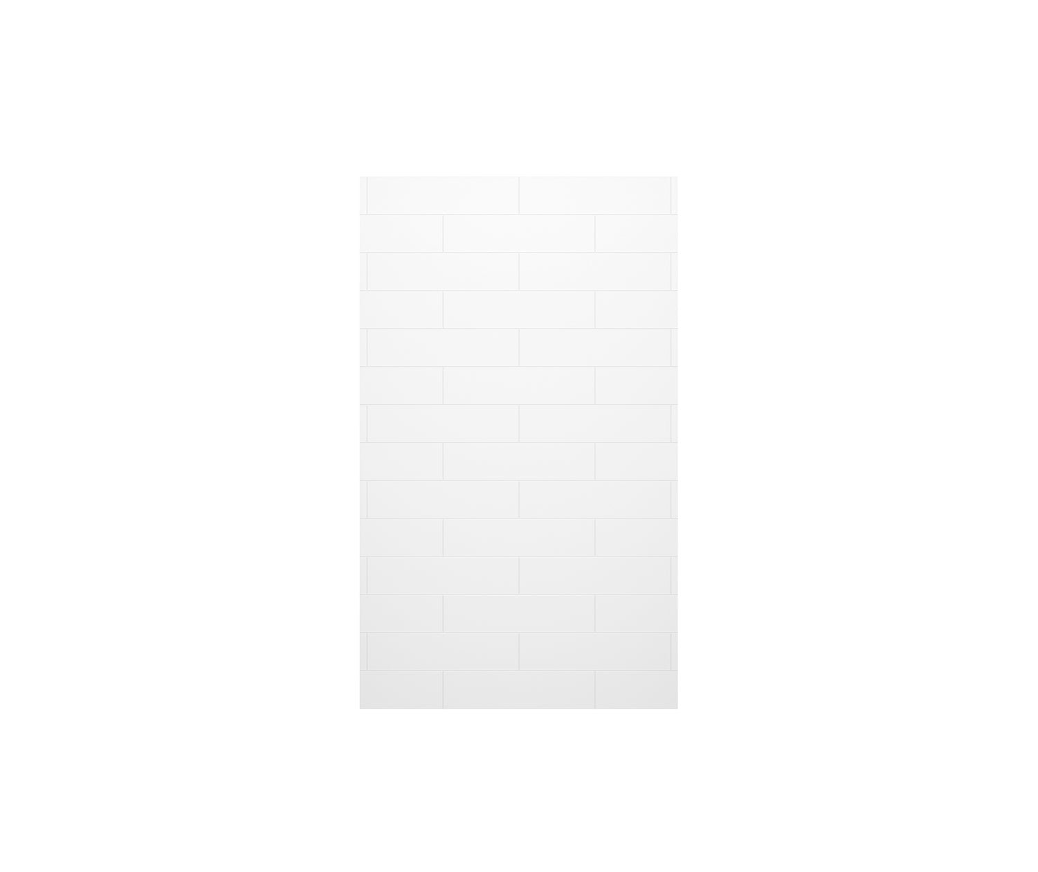 Denso 50 in. Solid Surface Glue up Back Wall in White - Plumbing Market