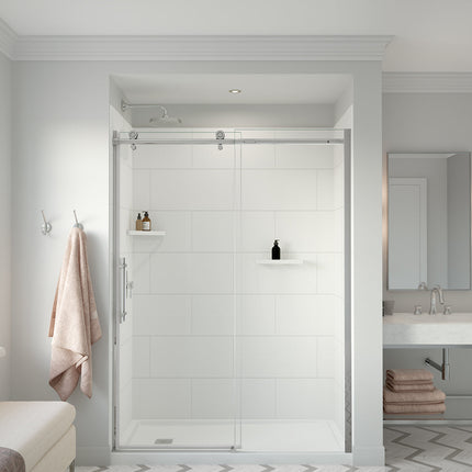 Denso 36 in. Solid Surface Glue up Two-Piece Wall Kit in White - Plumbing Market