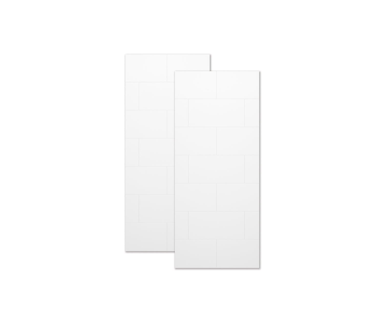 Denso 36 in. Solid Surface Glue up Two-Piece Wall Kit in White - Plumbing Market