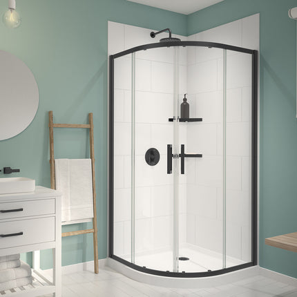 Denso 42 in. Solid Surface Glue up Two-Piece Wall Kit in White - Plumbing Market