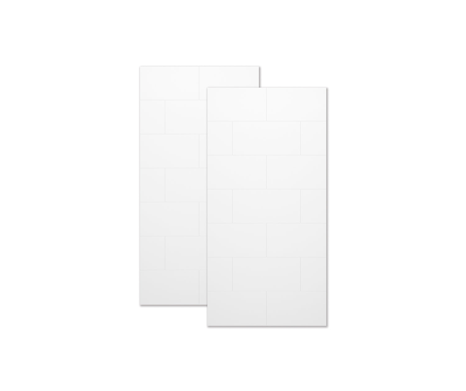 Denso 42 in. Solid Surface Glue up Two-Piece Wall Kit in White - Plumbing Market