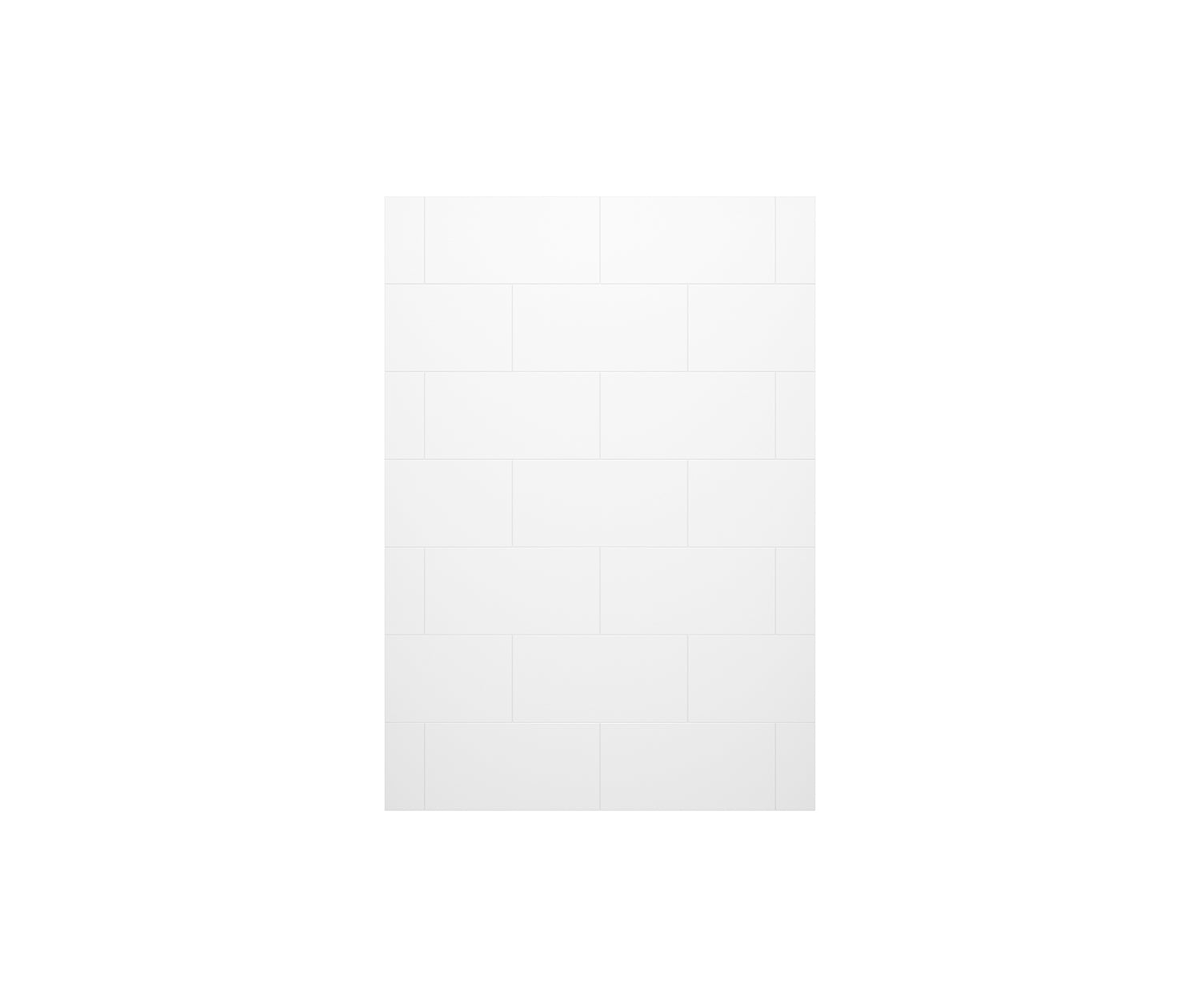 Denso 62 in. Solid Surface Glue up Back Wall in White - Plumbing Market
