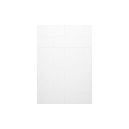 Denso 62 in. Solid Surface Glue up Back Wall in White - Plumbing Market