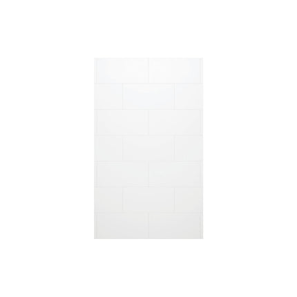 Denso 50 in. Solid Surface Glue up Back Wall in White - Plumbing Market