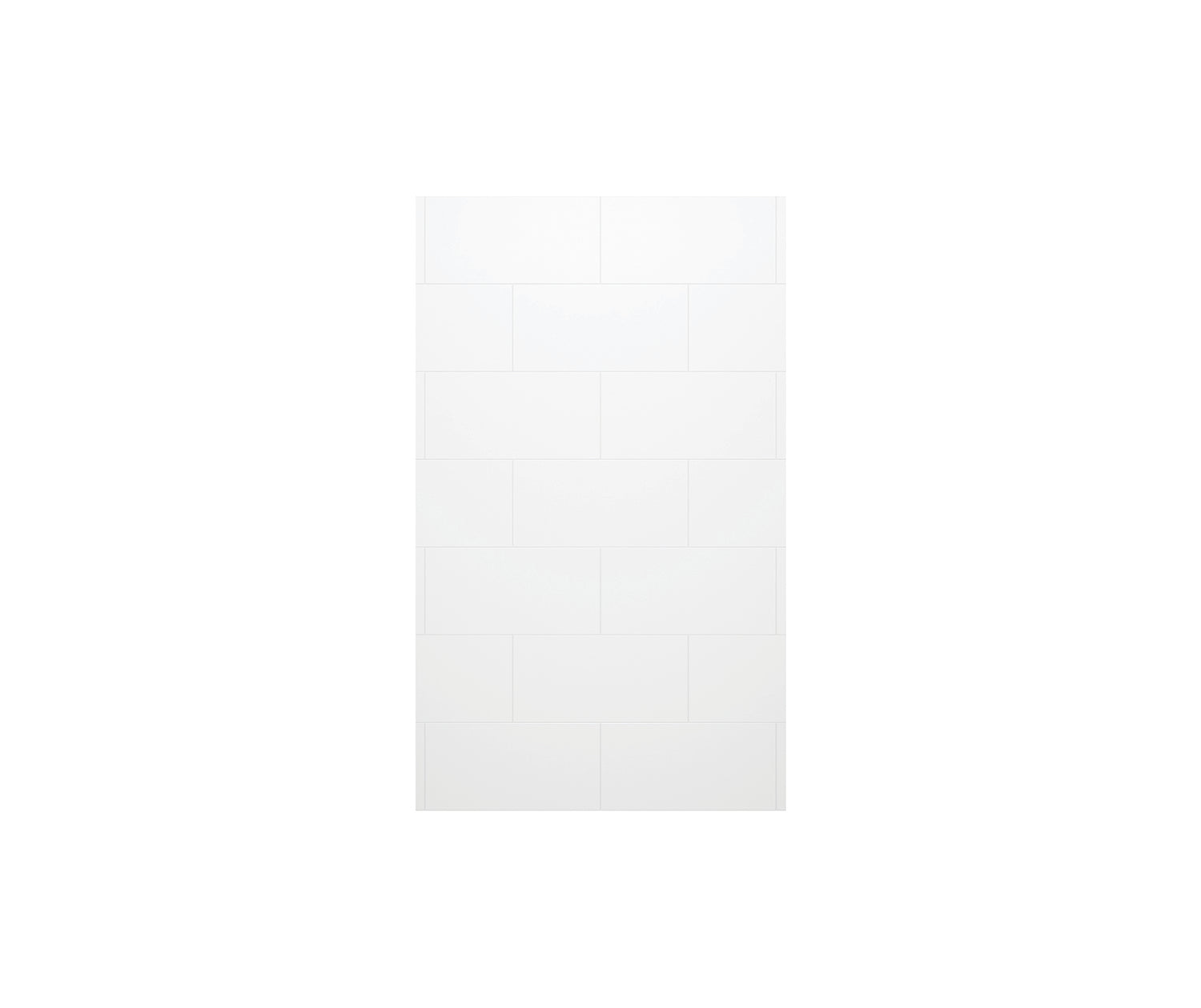 Denso 50 in. Solid Surface Glue up Back Wall in White - Plumbing Market