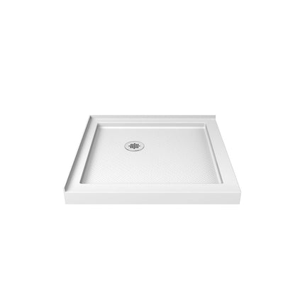 Roka 3232 Acrylic Corner Shower Base with Corner Drain in White - Plumbing Market