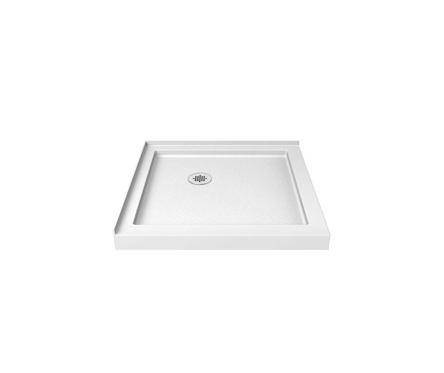 Roka 3232 Acrylic Corner Shower Base with Corner Drain in White - Plumbing Market