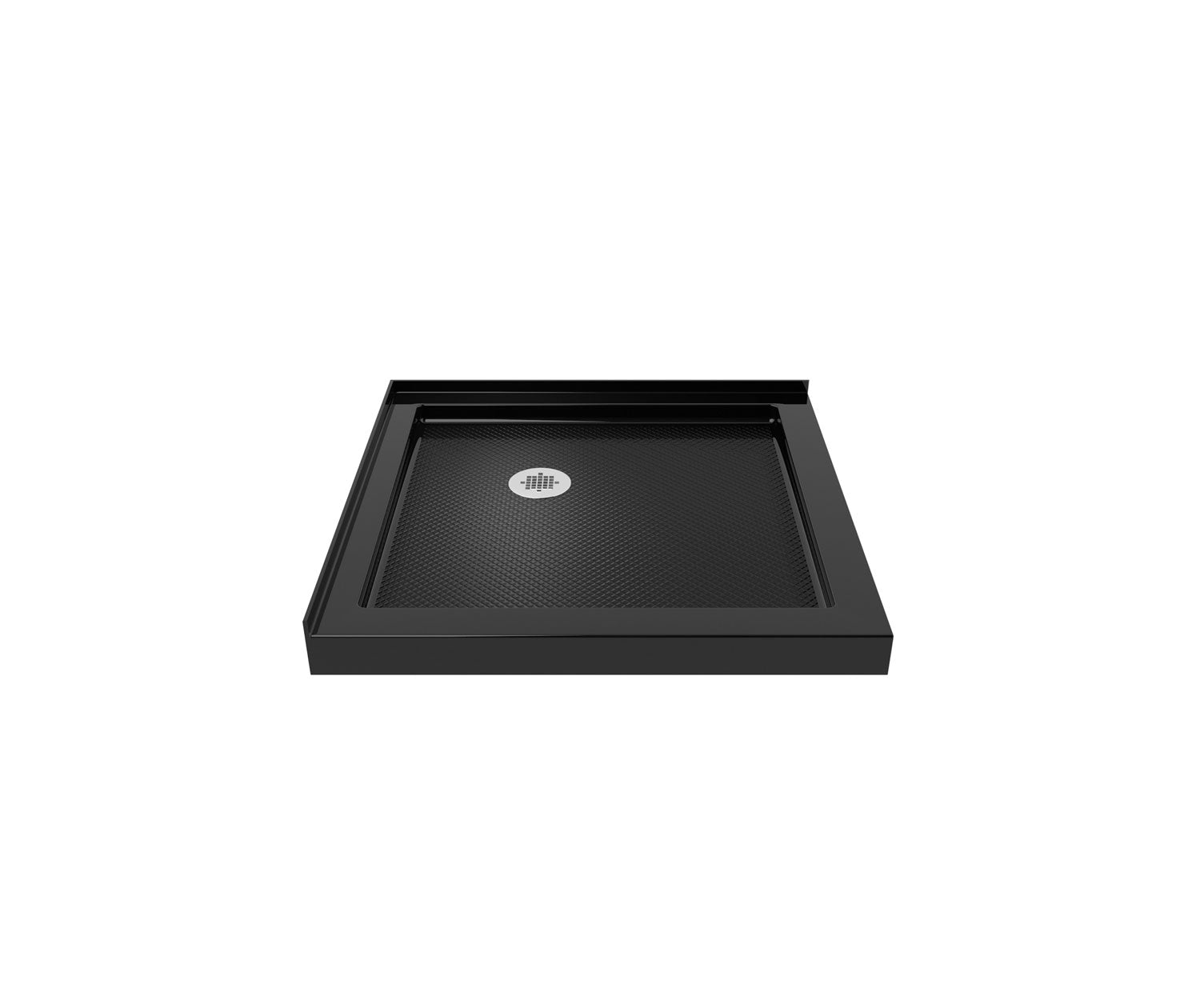 Roka 3232 Acrylic Corner Shower Base with Corner Drain in Black - Plumbing Market
