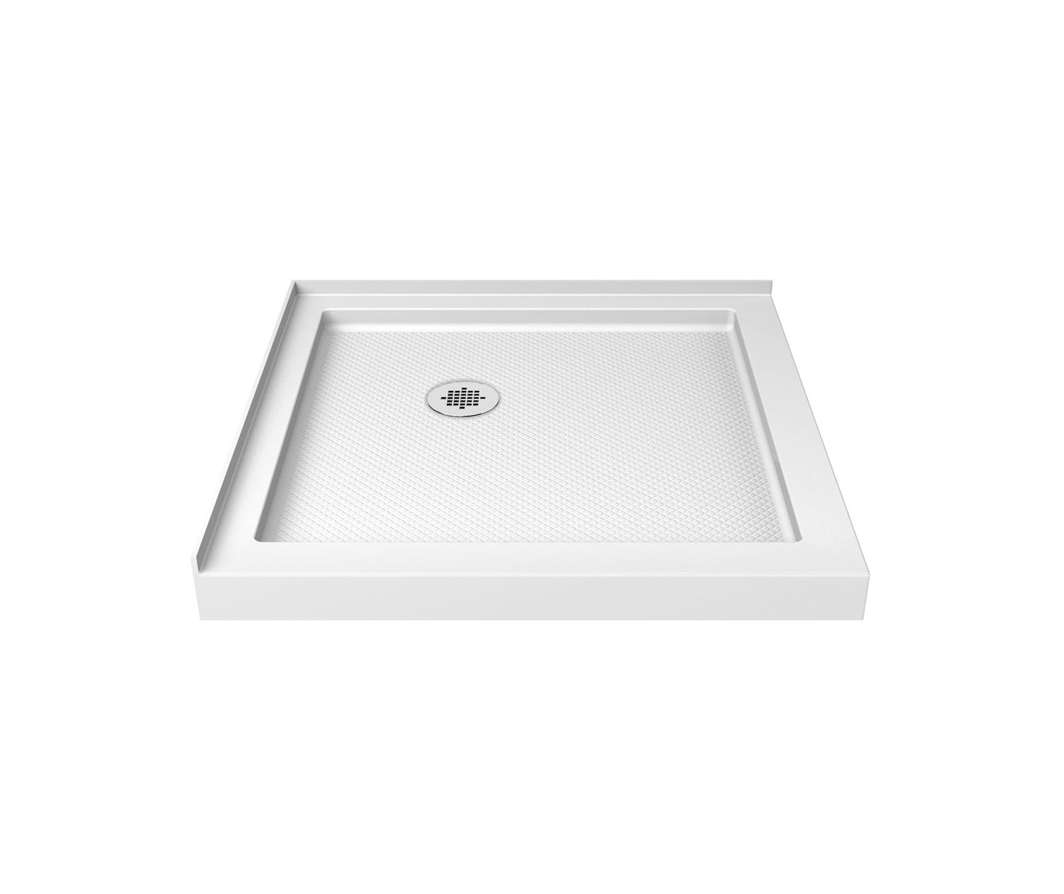 Roka 4242 Acrylic Corner Shower Base with Corner Drain in White - Plumbing Market