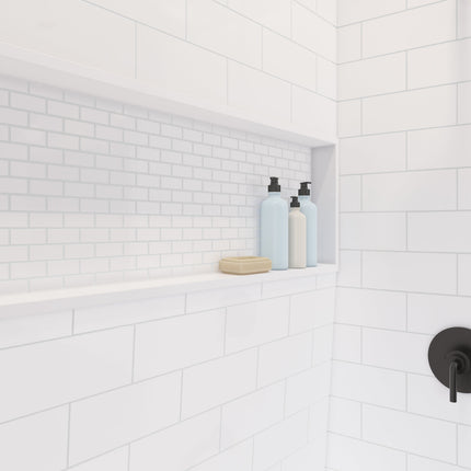 NexTile 6032 Direct-to-Stud Four-Piece Alcove Shower Wall Kit in White - Plumbing Market