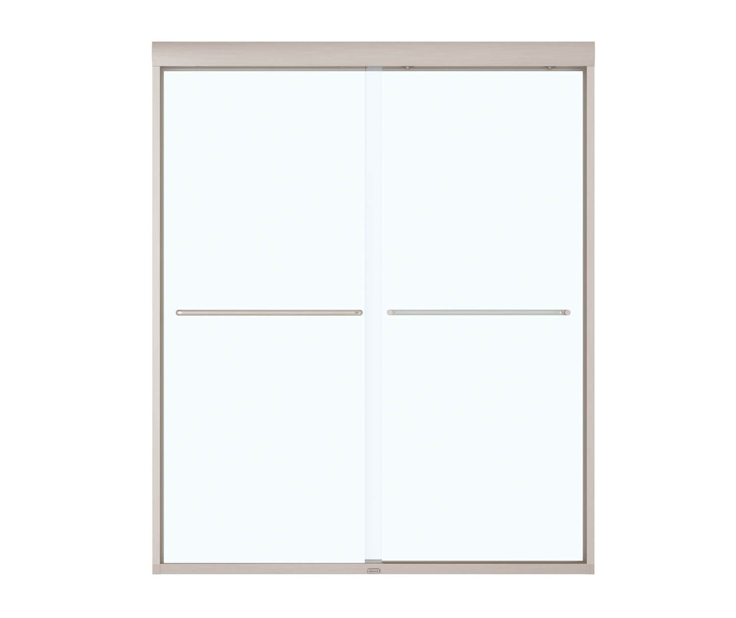 Kameleon 55-59 x 71 in. 8 mm Bypass Shower Door for Alcove Installation with Clear glass in Brushed Nickel - Plumbing Market