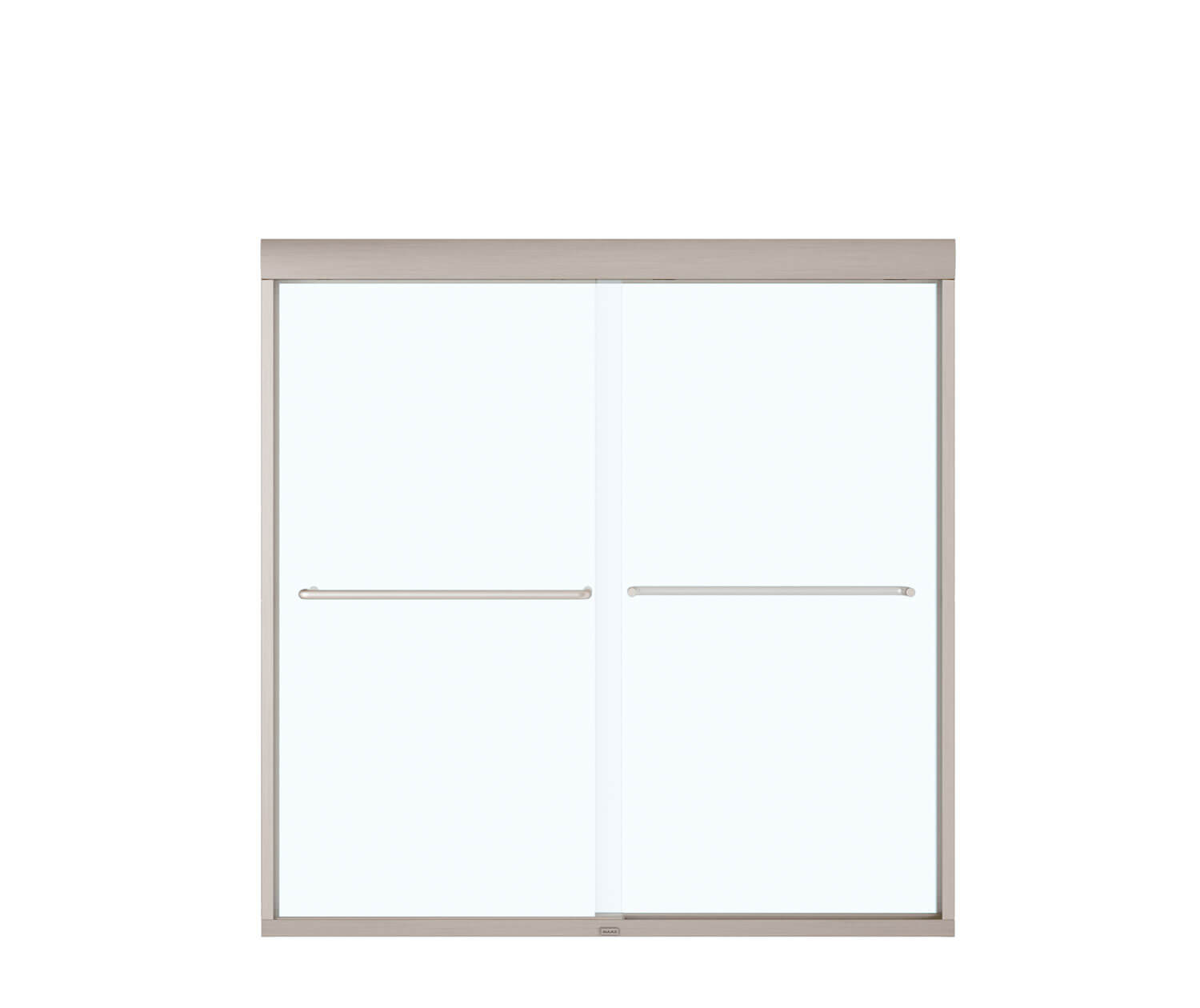 Kameleon 55-59 x 57 in. 8 mm Bypass Tub Door for Alcove Installation with Clear glass in Brushed Nickel - Plumbing Market