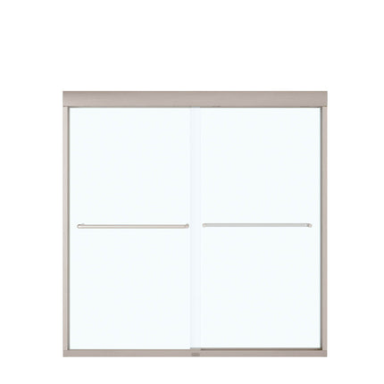 Kameleon SC 55-59 x 57 in. 8 mm Bypass Tub Door for Alcove Installation with Clear glass in Brushed Nickel - Plumbing Market