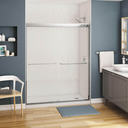 Kameleon SC 55-59 x 71 in. 8 mm Bypass Shower Door for Alcove Installation with Clear glass in Chrome - Plumbing Market