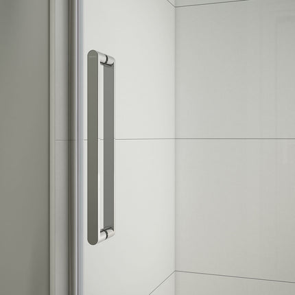 Halo Pro 48 x 36 x 78 3/4 in. 8mm Sliding Shower Door for Corner Installation with Clear glass in Chrome - Plumbing Market