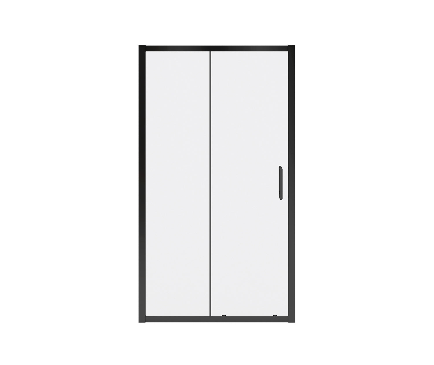 Connect Pro 43 ½-45 x 76 in. 6mm Sliding Shower Door for Alcove Installation with Clear glass in Matte Black - Plumbing Market
