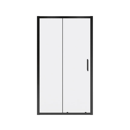 Connect Pro 43 ½-45 x 76 in. 6mm Sliding Shower Door for Alcove Installation with Clear glass in Matte Black - Plumbing Market