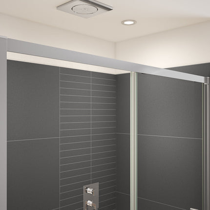 Connect Pro 45-46 ½ x 76 in. 6mm Sliding Shower Door for Alcove Installation with Clear glass in Chrome - Plumbing Market