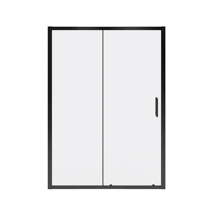Connect Pro 55 ½-57 x 76 in. 6mm Sliding Shower Door for Alcove Installation with Clear glass in Matte Black - Plumbing Market