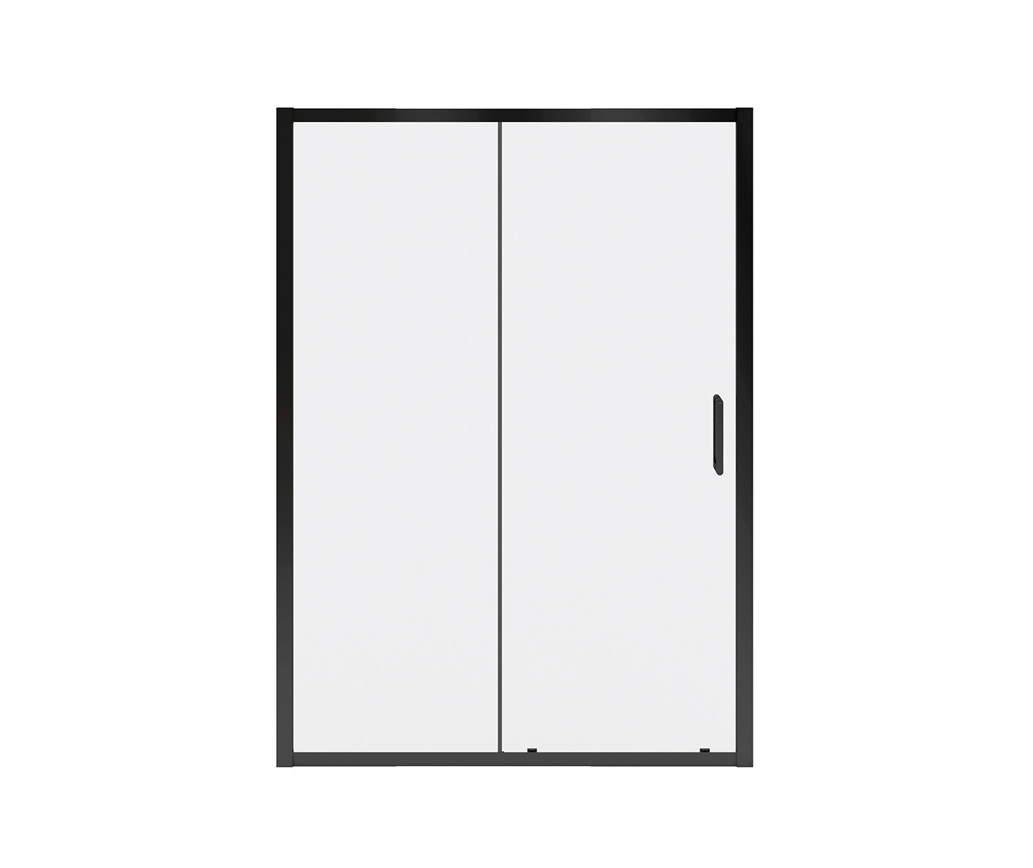 Connect Pro 55 ½-57 x 76 in. 6mm Sliding Shower Door for Alcove Installation with Clear glass in Matte Black - Plumbing Market