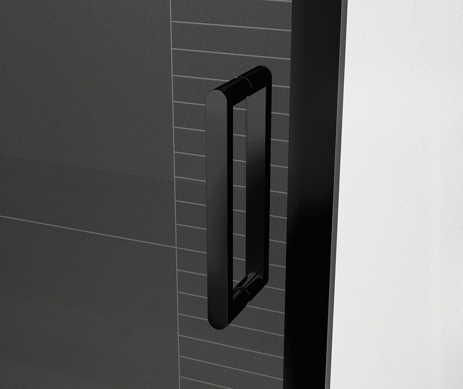 Connect Pro 55 ½-57 x 76 in. 6mm Sliding Shower Door for Alcove Installation with Clear glass in Matte Black - Plumbing Market