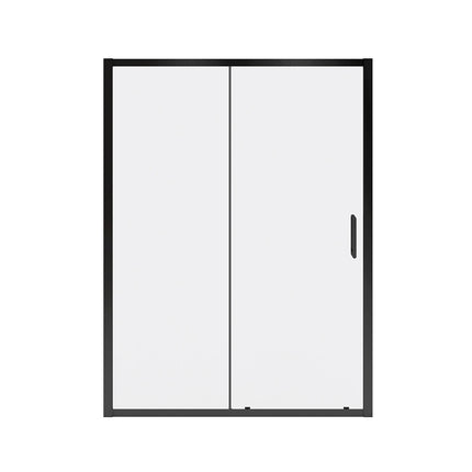 Connect Pro 57-58 ½ x 76 in. 6mm Sliding Shower Door for Alcove Installation with Clear glass in Matte Black - Plumbing Market