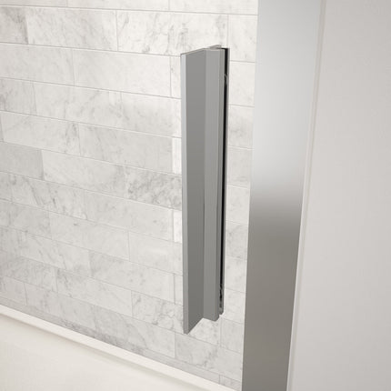 Connect 45-46 1/2 x 72 in. 6mm Sliding Shower Door for Alcove Installation with Clear glass in Chrome - Plumbing Market