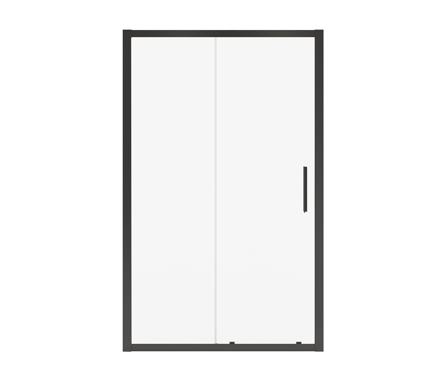 Connect 45-46 1/2 x 72 in. 6mm Sliding Shower Door for Alcove Installation with Clear glass in Matte Black - Plumbing Market