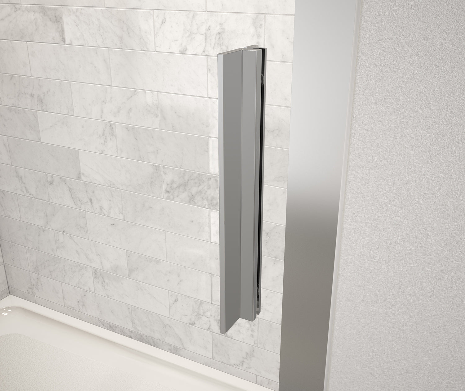 Connect 55 ½-57 x 72 in. 6mm Sliding Shower Door for Alcove Installation with Clear glass in Chrome - Plumbing Market