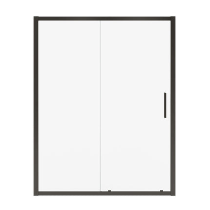 Connect 55 ½-57 x 72 in. 6mm Sliding Shower Door for Alcove Installation with Clear glass in Matte Black - Plumbing Market