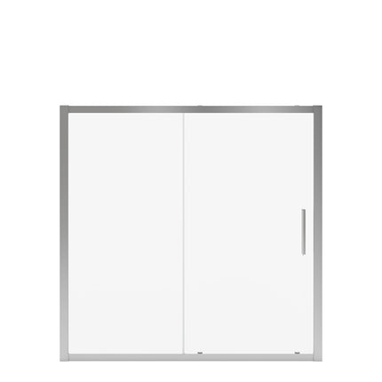 Connect 57-58 ½ x 57 in. 6mm Sliding Tub Door for Alcove Installation with Clear glass in Chrome - Plumbing Market