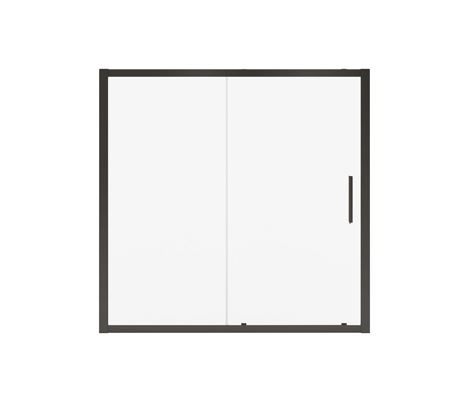 Connect 57-58 ½ x 57 in. 6mm Sliding Tub Door for Alcove Installation with Clear glass in Matte Black - Plumbing Market