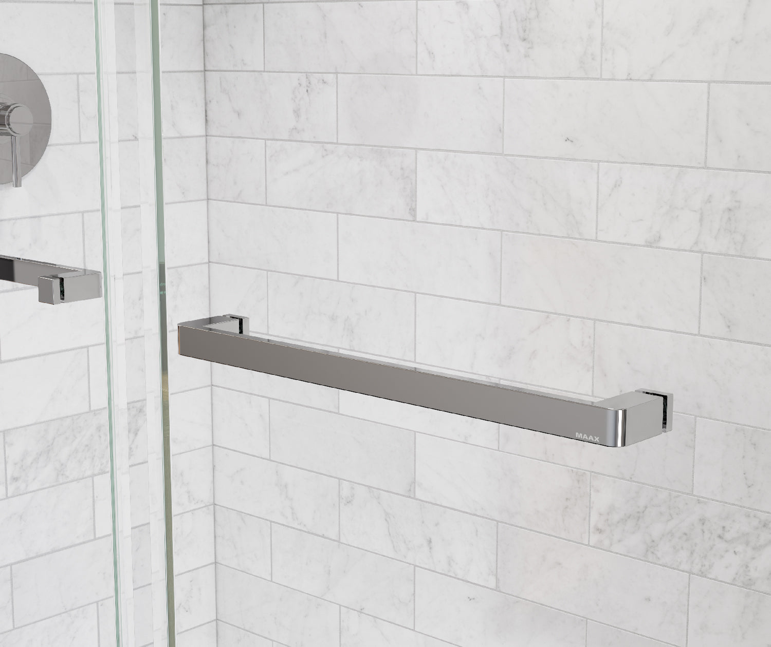 Uptown 44-47 x 76 in. 8 mm Bypass Shower Door for Alcove Installation with Clear glass in Chrome - Plumbing Market