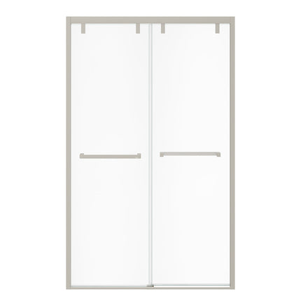 Uptown 44-47 x 76 in. 8 mm Bypass Shower Door for Alcove Installation with Clear glass in Brushed Nickel - Plumbing Market