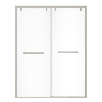 Uptown 56-59 x 76 in. 8 mm Bypass Shower Door for Alcove Installation with Clear glass in Brushed Nickel - Plumbing Market