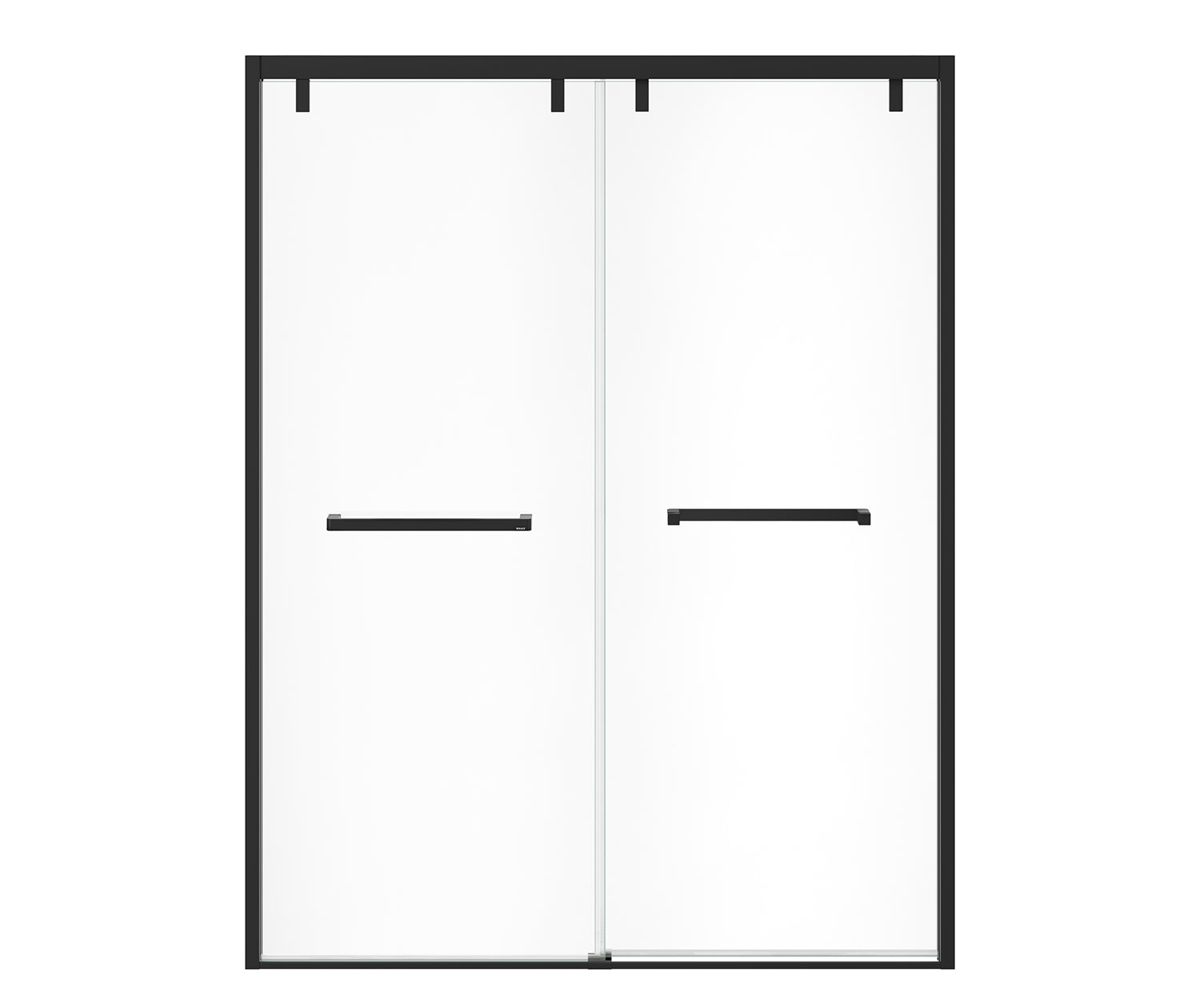 Uptown 56-59 x 76 in. 8 mm Bypass Shower Door for Alcove Installation with Clear glass in Matte Black - Plumbing Market