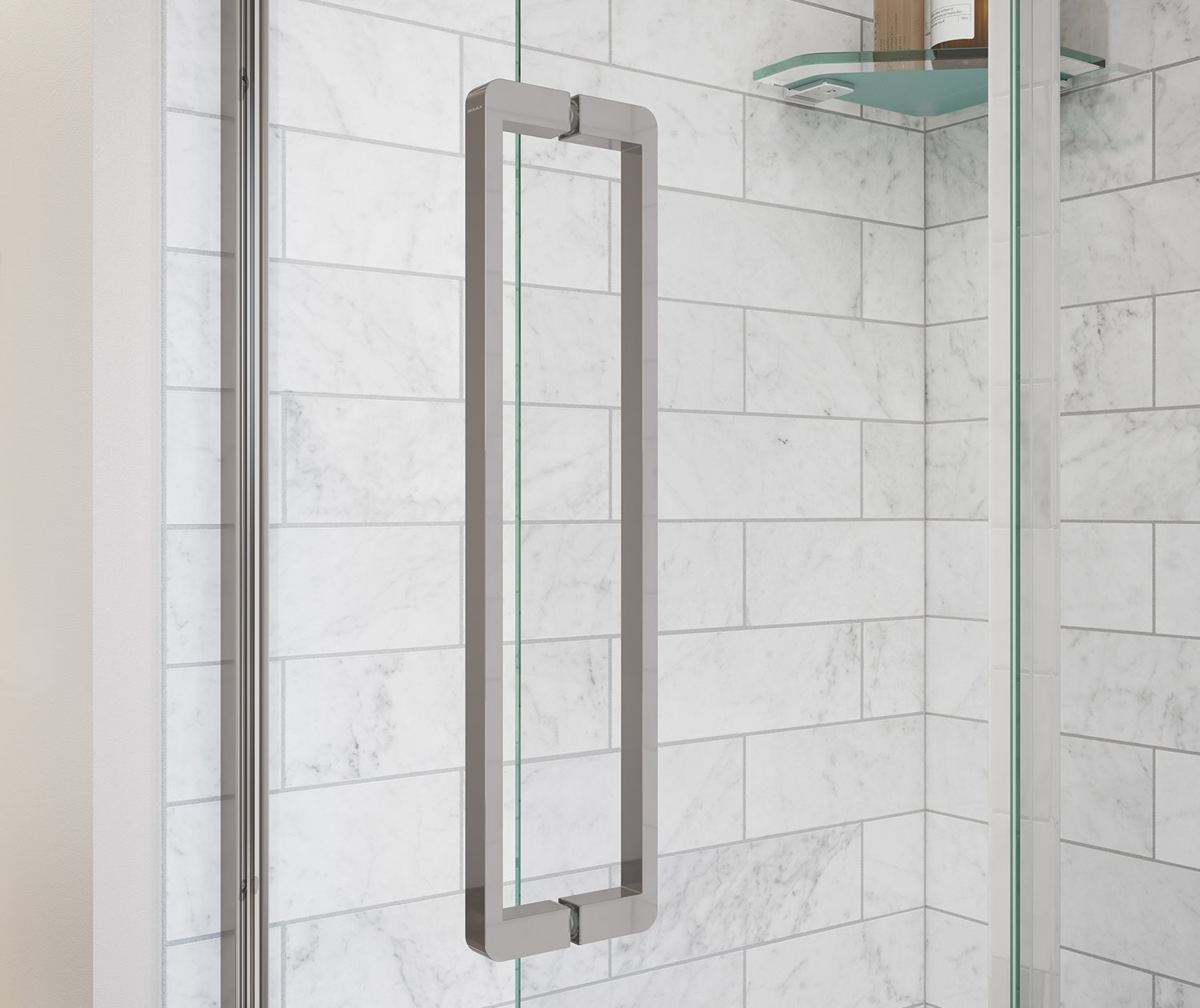 Uptown 44-47 x 76 in. 8 mm Sliding Shower Door for Alcove Installation with Clear glass in Chrome - Plumbing Market
