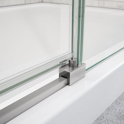 Uptown 44-47 x 76 in. 8 mm Sliding Shower Door for Alcove Installation with Clear glass in Chrome - Plumbing Market