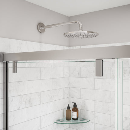 Uptown 44-47 x 76 in. 8 mm Sliding Shower Door for Alcove Installation with Clear glass in Chrome - Plumbing Market