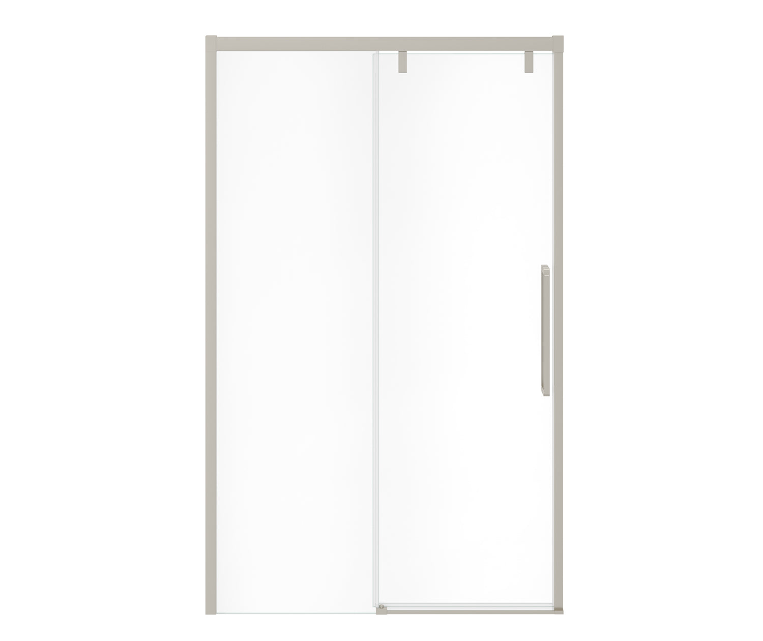 Uptown 44-47 x 76 in. 8 mm Sliding Shower Door for Alcove Installation with Clear glass in Brushed Nickel - Plumbing Market