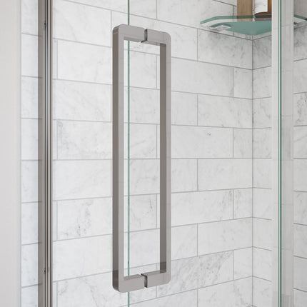 Uptown 56-59 x 76 in. 8 mm Sliding Shower Door for Alcove Installation with Clear glass in Chrome - Plumbing Market