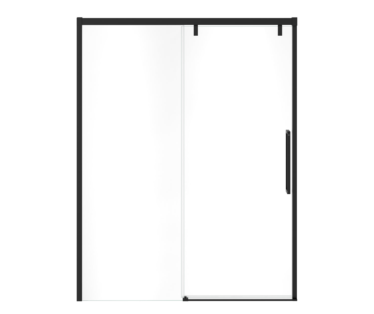 Uptown 56-59 x 76 in. 8 mm Sliding Shower Door for Alcove Installation with Clear glass in Matte Black - Plumbing Market