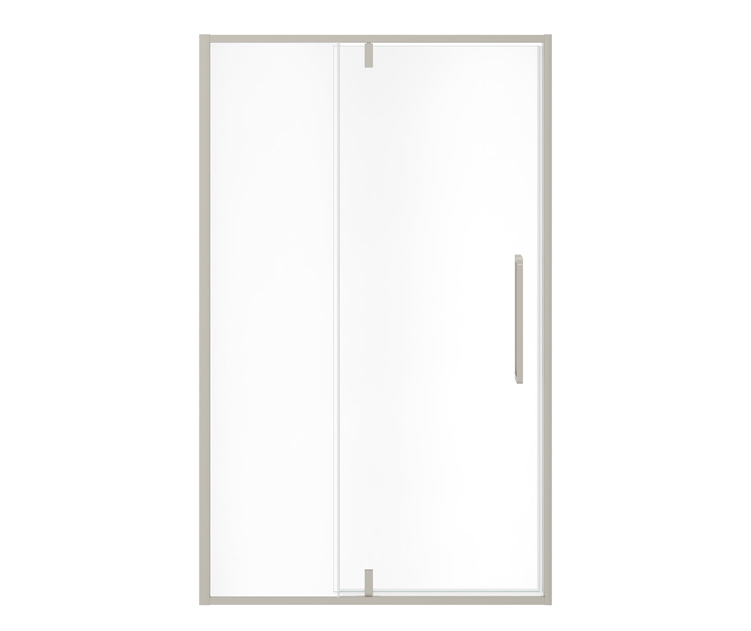Uptown 45-47 x 76 in. 8 mm Pivot Shower Door for Alcove Installation with Clear glass in Brushed Nickel - Plumbing Market