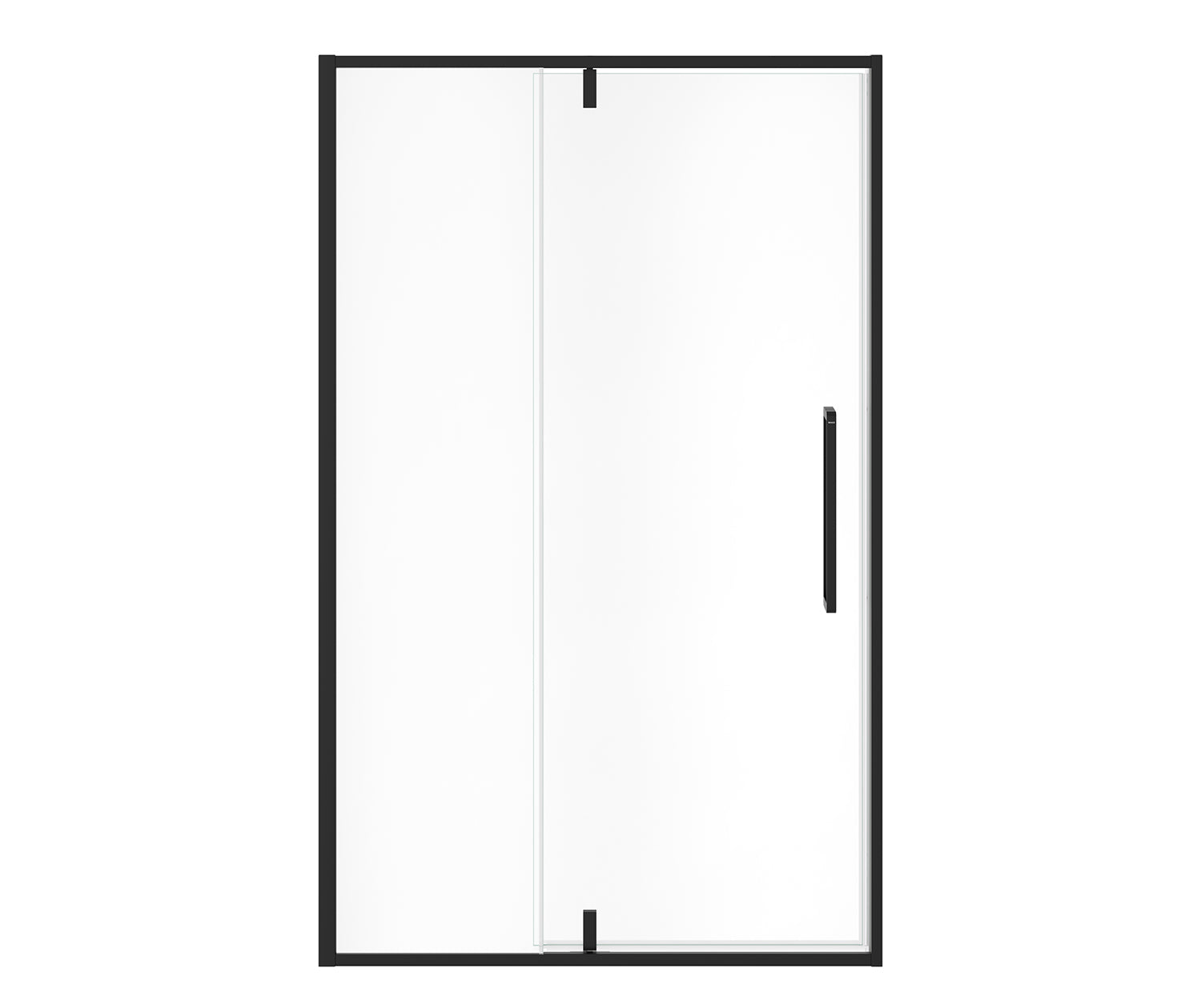 Uptown 45-47 x 76 in. 8 mm Pivot Shower Door for Alcove Installation with Clear glass in Matte Black - Plumbing Market