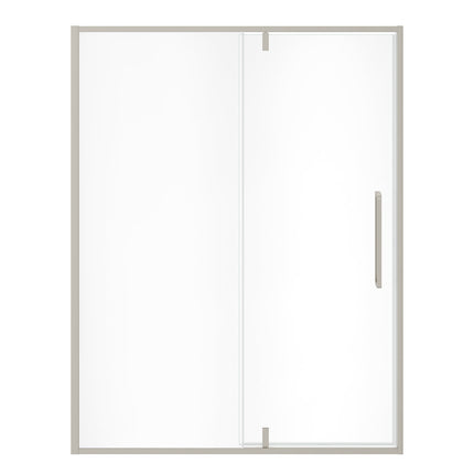 Uptown 57-59 x 76 in. 8 mm Pivot Shower Door for Alcove Installation with Clear glass in Brushed Nickel - Plumbing Market