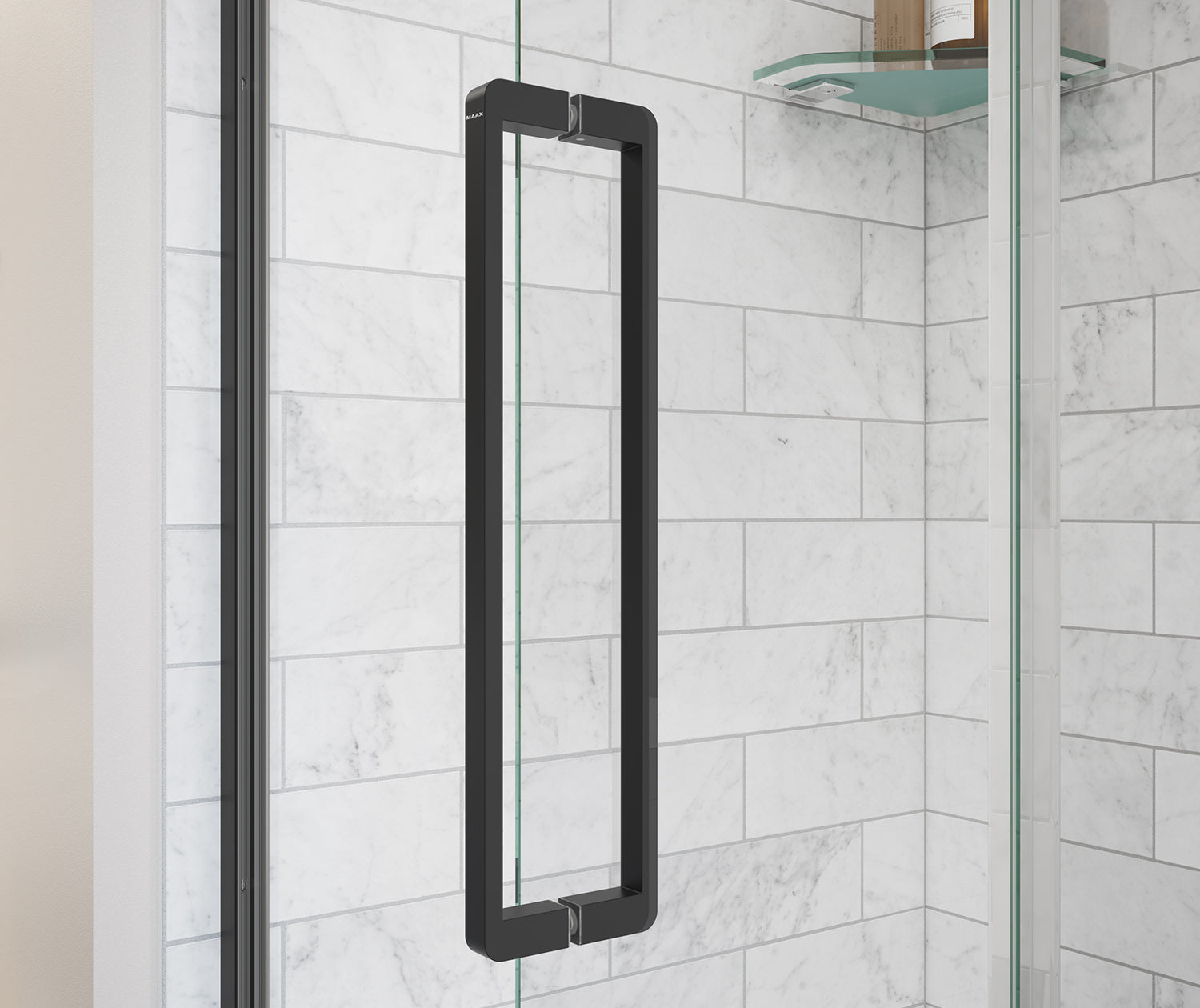 Uptown 57-59 x 76 in. 8 mm Pivot Shower Door for Alcove Installation with Clear glass in Matte Black - Plumbing Market