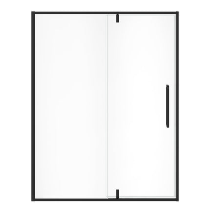 Uptown 57-59 x 76 in. 8 mm Pivot Shower Door for Alcove Installation with Clear glass in Matte Black - Plumbing Market